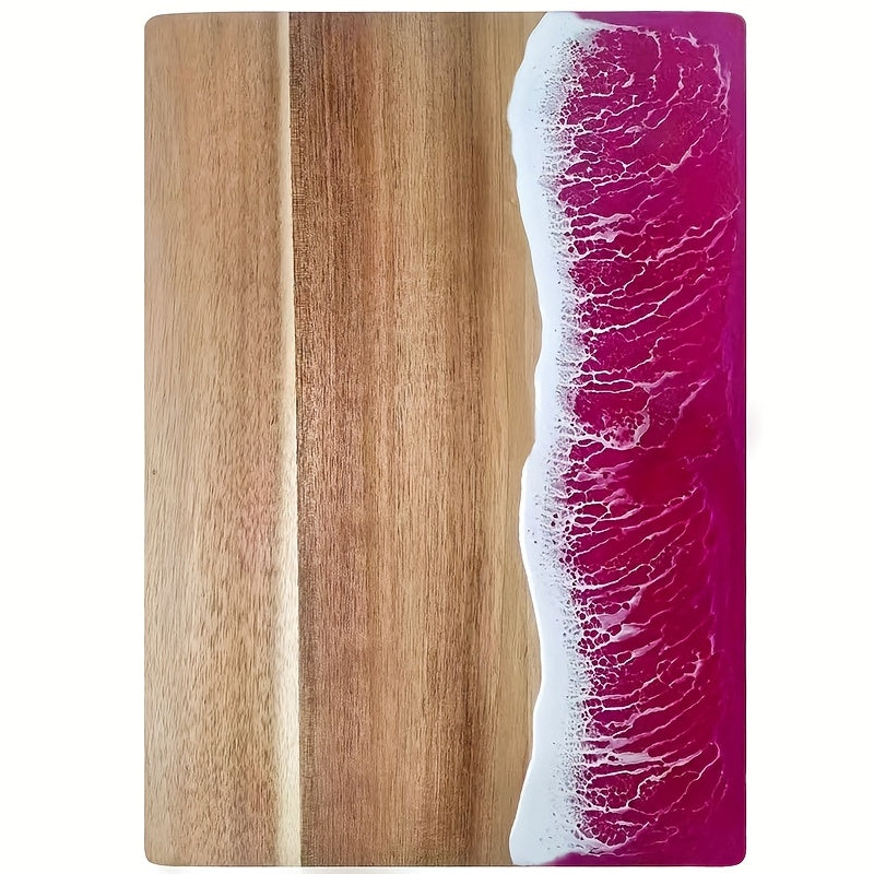 Ocean Wave Acacia Wood & Resin Serving Board