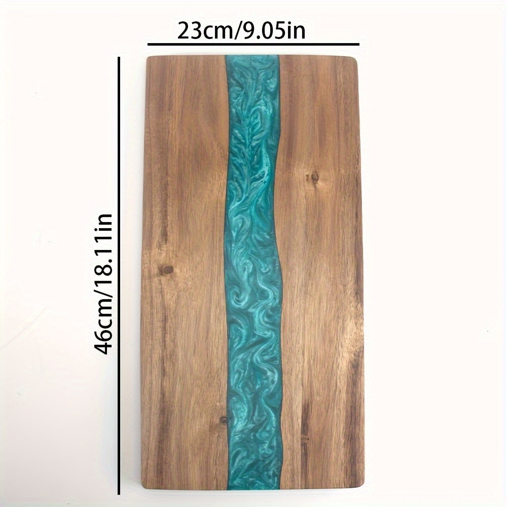 Resin River Cutting Board | Acacia Wood Charcuterie & Cheese Board