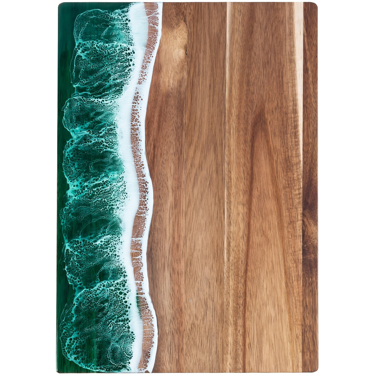 Ocean Wave Acacia Wood & Resin Serving Board