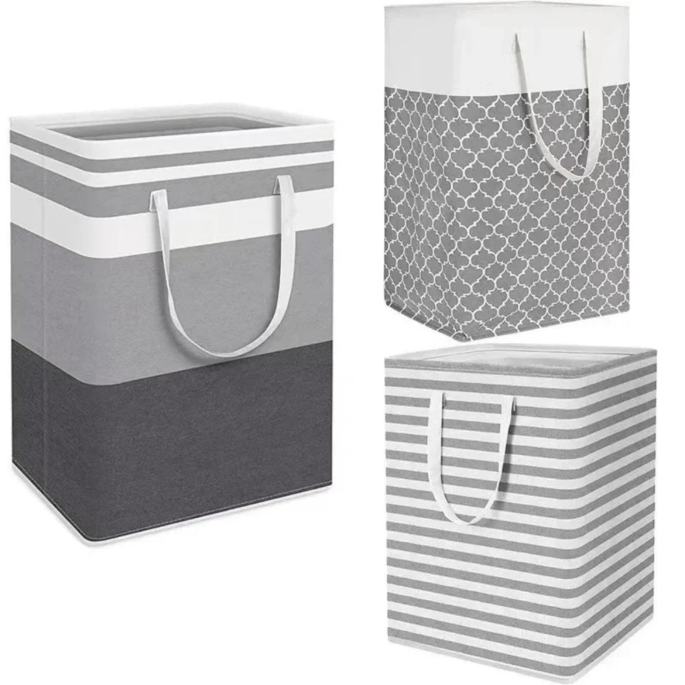 Lauva | 75L Waterproof Laundry Basket | Foldable Fabric Clothes Hamper with Handles
