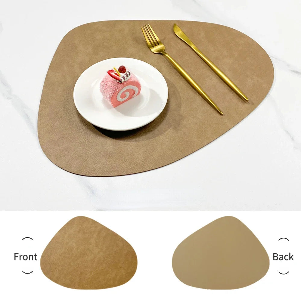 NordicDrop | Double-Sided Faux Leather Placemats | Non-Slip & Heat Resistant